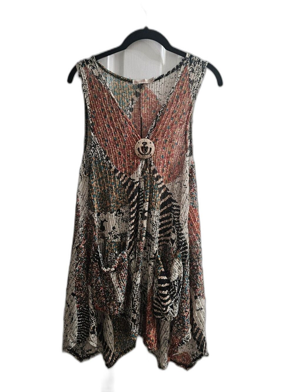 Paradise USA Sleeveless Lagenlook Mesh Tunic Cover Up Size XL/XXL